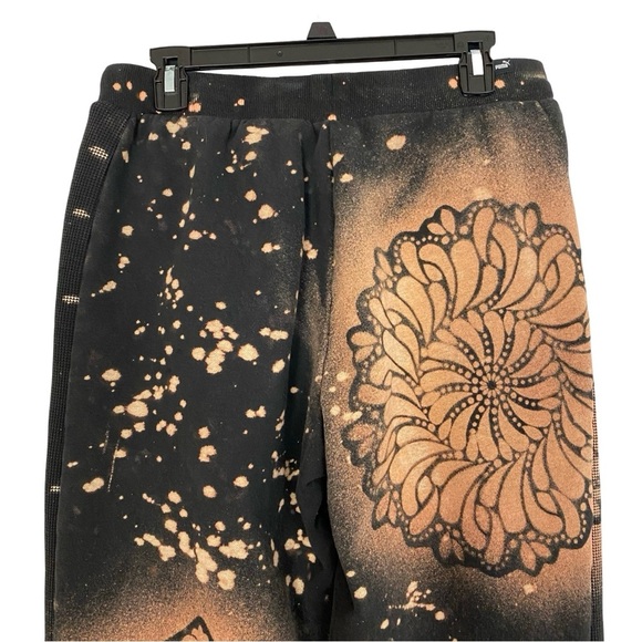 Puma Sweatpants Mens Size Large Upcycled Floral Joggers Sweats Leisure Pants - Picture 5 of 16